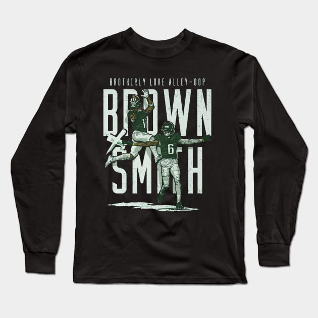 Devonta Smith & A.J. Brown Philadelphia Alley-Oop R Long Sleeve T-Shirt by ClarityMacaws